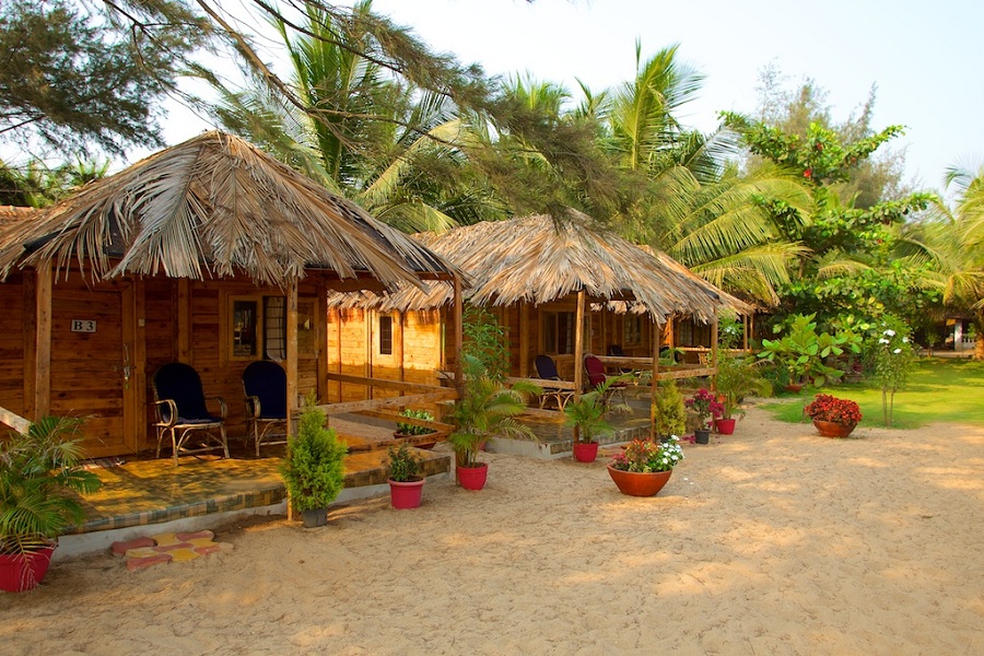 Rama Resort in agonda beach is a Goa beach resort designed wooden beach