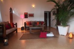 Riverview Villa Living Room Rajbaga Beach South Goa. - 