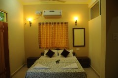 Sun N Moon Guesthouse - AC Room Bedroom of Sun N Moon Guesthouse on Palolem Beach,Goa - Sun N Moon Guesthouse, Palolem Beach, Goa.
