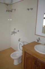 Assagao Villa A1 Master Bedroom Bathroom near Anjuna Beach Goa. 